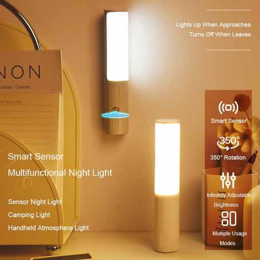 Smart Motion Sensor LED Night Light – 360° Rotatable Wall Lamp